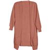 styleBREAKER Cardigan Lungo Donna in Maglia Grossa | Made in Italy. 2 tasche, apertura frontale, taglia unica (34-44), lunghezza 98 cm, maniche 75 cm.