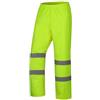 BE-TOOL Pantaloni antipioggia con catarifrangenti - Pantaloni impermeabili Hi-Vis per uomini e donne, elastico in vita, pantaloni da lavoro all'aperto, nero/giallo