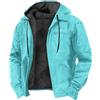 Generic Giacche in pile da uomo con zip intera con tasche, parka foderato in caldo pile con cappuccio bomber con coulisse, giacca invernale da uomo morbida e confortevole, cappotti casual da uomo uk cappotto