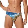 Dgsxynth Costume da bagno da uomo, costume da bagno scozzese retrò, pantaloncini sportivi, biancheria intima sexy per l'estate surf spiaggia, Carnivori Dinosauri, 3XL