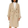 Orolay Trench Lungo da Donna con Cintura Trench Leggero Doppiopetto con Spolverino