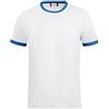 Clique - T-shirt bicolore mezza manica Uomo Donna Unisex Nome, in cotone jersey, manica a collaretto in contrasto, vestibilità slim-fit (verde bandiera/bianco XXL)