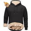 crazy bean Felpa Uomo con Cappuccio in Pile Foderata Hoodie Imbottita Calda | Pullover Invernali Termica, a Maniche Lunghe, Invernale Sportivo Basic Casual, Trekking Palestra