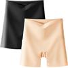 Generic Biancheria intima da donna in seta di ghiaccio a vita alta con controllo della pancia, mutandine senza cuciture a vita alta, pantaloncini da yoga senza tracce, 2 pezzi-N, M