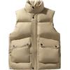 Mymyguoe Gilet trapuntato da uomo con colletto alto, spesso gilet termico, casual, per le mezze stagioni, gilet invernale, canotta senza maniche, piumino, cachi, 4XL