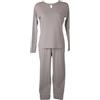 RAGNO Pigiama Donna Collo a Goccia con Bottone Thermo Cotton Caldo Cotone Invernale Articolo DR94NU, B14 Thistle, Taglia 50