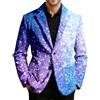Generico Giacca Paillettes Uomo con Brillantini,Giacca da Carnevale in Velluto a Coste,Blazer Glitter Elegante Slim Fit,Da Uomo Sequin Jacket,Costume da Blazer,Steampunk Smoking,per Feste Il Tempo Libero