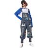 Bigassets Donna Jeans Salopette Senza Maniche Tute Pagliaccetto