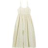 Camilife Donna Abito con Spalline 100% Cotone Popeline Abito da Spiaggia Abito Midi Abito Lungo Floreale Vita Alta con Spalline Regolabili Lunghezza Abito 118 cm