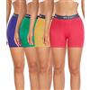 wirarpa Culotte Donna Cotone Mutande Boxer Pantaloncini Sottogonna Anti-sfregamento Short 3'' Inseam Pacco da 4 Multicolor Taglia S