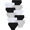 NEXT Ragazza Confezione da 10 Slip Bikini Nero/Bianco 5 Anni-6 Anni