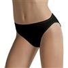 L'altra Cotonella 6 Slip Donna COTONELLA Art. 3939 SGAMBATO in Cotone Elasticizzato Bianco E Nero (Nero, 2/S)