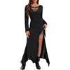 YAOHUOLE Vestito Medievale da donna, per Halloween, a maniche lunghe, da donna, Halloween, gotico, Halloween, Halloween, Halloween