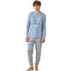 Noidinotte; more than pyjamas Noidinotte - Pigiama Uomo Caldo Cotone Articolo Slitta. - XL Azzurro