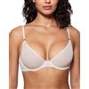 INLYRIC Donna Reggiseno Balconcino Trasparente | Senza Cuciture, in Rete, Sexy, Semi, con Ferretto, Senza Imbottitura