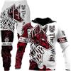 lFTEGUFKXS Tiger Tuta da jogging da uomo Leone Tuta da allenamento Oversize Tuta da allenamento Felpa con cappuccio Pantaloni da jogging Tuta sportiva, M