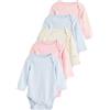 NEXT Bambina Confezione da 5 body a maniche lunghe bebè Multi Pastel Character 9 Mesi-12 Mesi