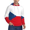 Unkhtt Bandiera della Repubblica Ceca Stampa Unisex Con Cappuccio Caldo Casual Wear Pullover Per Inverno Autunno Primavera Moda Felpa Con Cappuccio, Nero , XL