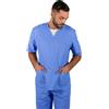 TCD Divisa Sanitaria Infermiere in 5 COLORI a scelta- Casacca e Pantalone | Medicale Unisex | OSS Ospedale Estetista Veterinario Dentista (U09 Celeste, XXXL)