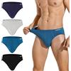 INNERSY Slip da uomo morbidi, biancheria intima traspirante, slip sportivi basic, confezione da 4, M