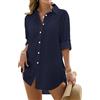 RITOSTA Copricostume Donna Mare Sexy Camicia in Cotone Camicione Estiva Abiti Lunghi Copribikini Vestiti Mare Corti Spiaggia Camicetta Costume da Bagno Bikini Cover Up Bluse per Spiaggia