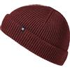 Enter the Complex® Fisherman Beanie, Berretto Uomo e Donna, 100% Lana Merino, a Due Strati, Maroon, Taglia Unica