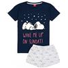 Peanuts Snoopy Pigiama Ladies Womens Top Long o Short Bottoms Opzioni Navy Pjs XL