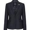 TruClothing.com Giacca Blazer e Gilet Tweed Nero Elegante Classico da Donna Retro Vintage