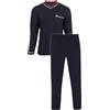 e.VIP ® Pigiama uomo Ralph 690 in cotone + modal, Blu marino, L