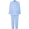 El Búho Nocturno Pigiama Uomo Lungo Classico Popeline Ospedale - Giacca Bottoni Aperto Davanti Tasche Risvolto Intero Taglie Forti Easy Iron, 60% Cotone, 40% Poliestere, Blu 1508, XXL