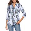 CEASIKERY - Camicetta da Donna con Maniche a 3/4, Scollo a V, Casual