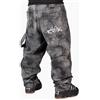The blueskin Jeans Baggy Uomo - Denim Nero Used Oversize Streetwear - 100% Cotone Artigianale Made in Italy - Stile Skate Hip Hop Rap - W 36 IT 50