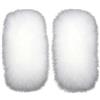 XUYUZUAU Donna Polsini Pelliccia di Volpe Vera Polsino Invernale Caldo (Bianco)