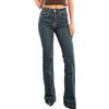 Toocool Jeans Donna Pantaloni Campana Zampa Elefante Flare Pantaloni Elasticizzati Vita Alta KM3560 [Blu Distressed,XS]