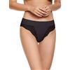 JADEA 6 Pezzi Slip Donna 8012 Cotone Elasticizzato con Delicato Ricamo Semitrasparente.