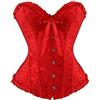 LSFYSZD Women's Lace Up Boned Overbust Corset Bustier Lingerie Bodyshaper Top Plus Size