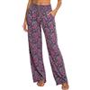 EXCHIC Donne Gamba Dritta Sciolto Boho Yoga Pantaloni Casual Elastico Vita Pantaloni con Tasche(M, Series 2#8)
