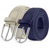 TANGCHAO 2 Pezzi Cinture elastiche intrecciate, set cintura uomo e donna