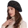 ZLYC Berretto Invernale da Donna, Berretto Francese, Doppio Strato, Caldo Beret