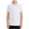 Ewbob Polo per bambini, unisex, per uniforme scolastica, a maniche corte, per bambini dai 3 ai 14 anni, bianco, 13-14 Years
