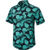 Enlision Camicia Hawaiana Uomo Manica Corta Estiva Verde Acqua Floreale Casual Camicie Stampa Hawaiane Spiaggia Vacanza con Tasca XL