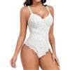 UMIPUBO Body Contenitivo Modellante Donna Bodysuit Shapewear Guaina Contenitiva Intimo Snellente Shaper Spallino Regolabile Pizzo Dimagrante Shaping Pancia Piatta Shaping Bustier (Bianco, S)