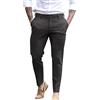 Xmiral Pantaloni da Abito Slim Fit Uomo Pantalone in Classico Vintage Elegante Tasca con Cerniera Casual
