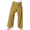 PANASIAM Pantaloni da Pescatore Thai - Pantaloni a Portafoglio in Canapa | Per donna & uomo, pantaloni yoga & arti marziali, vita regolabile, tecnica a portafoglio, tinta unita