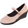 Generico Scarpe Donna Eleganti 37-42 EU con Zeppa e Fibbia Sandali Estive Comode in Scamosciata Casual Decollete Tacco Medio per Feste Cerimonia Danza Lavoro,Rosa,37