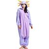 ULEEMARK Dinosauri Pigiama Animale Donna Uomo Invernale Costume Carnevale Halloween Cosplay Adulto Monopezzo Winter Onesies Unisex