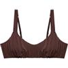 YAMAMAY - Bikini Parte Alta, Modello Bralette Senza Ferretto, Imbottitura Removibile, Donna, Iconic, Cacao, monocromo