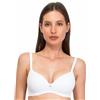 SIELEI, Reggiseno con Coppe Graduate Senza Ferretto, Realizzato in Cotone Biologico, 100% Naturale, Designed in Italy, Color Bianco, Taglia 3B