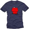 MAKAYA Maglietta Dog - T-Shirt con Stampa Cane Swag Hipster Uomo Blu XXXXL