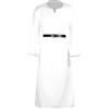 Duohropke Mantello unisex gotico, vintage, per Halloween, Natale, carnevale, cosplay, mantello da uomo, a maniche lunghe, tinta unita, con cappuccio, da uomo e da donna, con cintura, bianco, XL